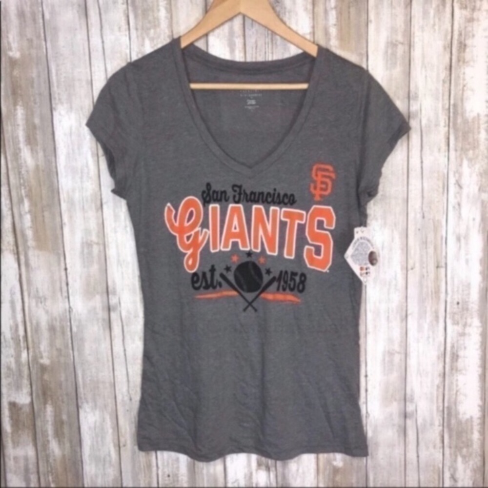 NWT San Francisco Giants Women’s Large MLB Tee Gray Baseball Shirt - Picture 5 of 5